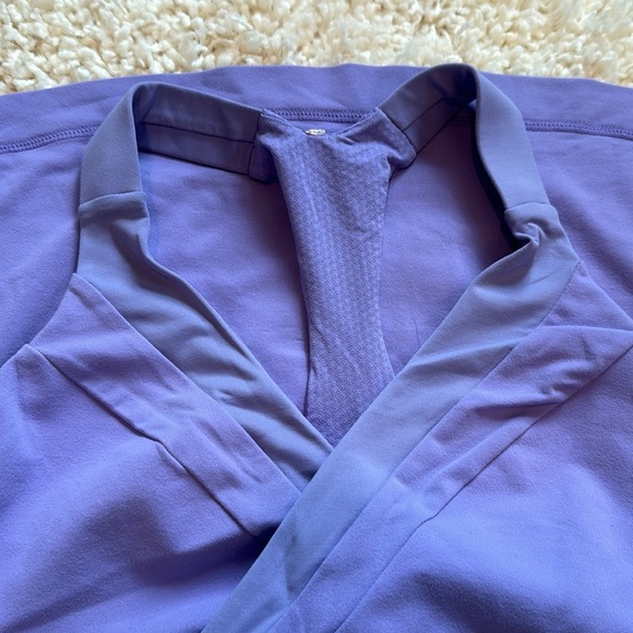 Lululemon Womens Semi Fitted Cross Front Deep Breath Yoga Tank Purple Medium - Picture 4 of 6